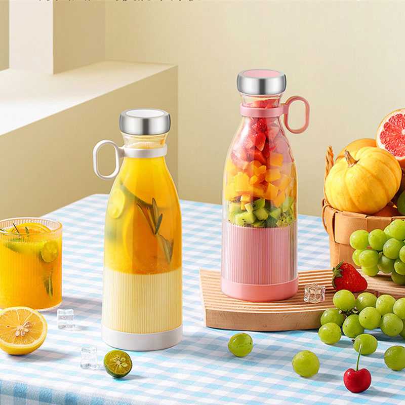 USB Chargeable Juicer Blender6 Blades 380ml-Portable Juicer Cup & Smoothie Maker